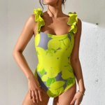 Lush Lime Ruffle Swimwear Set - M